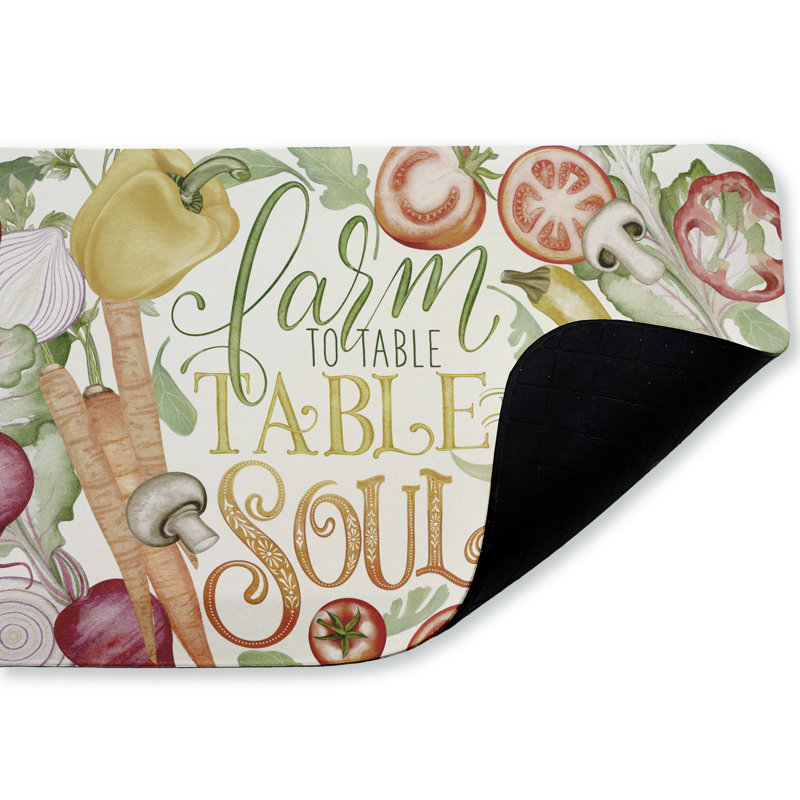 Tapis de cuisine ergonomique Farm To Table To Soul, 18 po x 30 po, Farm Table To Soul
