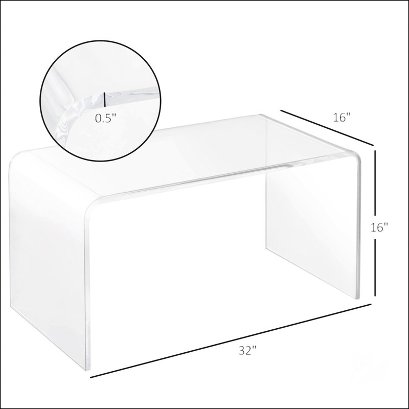 Table basse, H 16 po x L 32 po x l 16 po