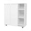 Armoire de rangement pour chaussures à 2 portes avec tablette-778639766