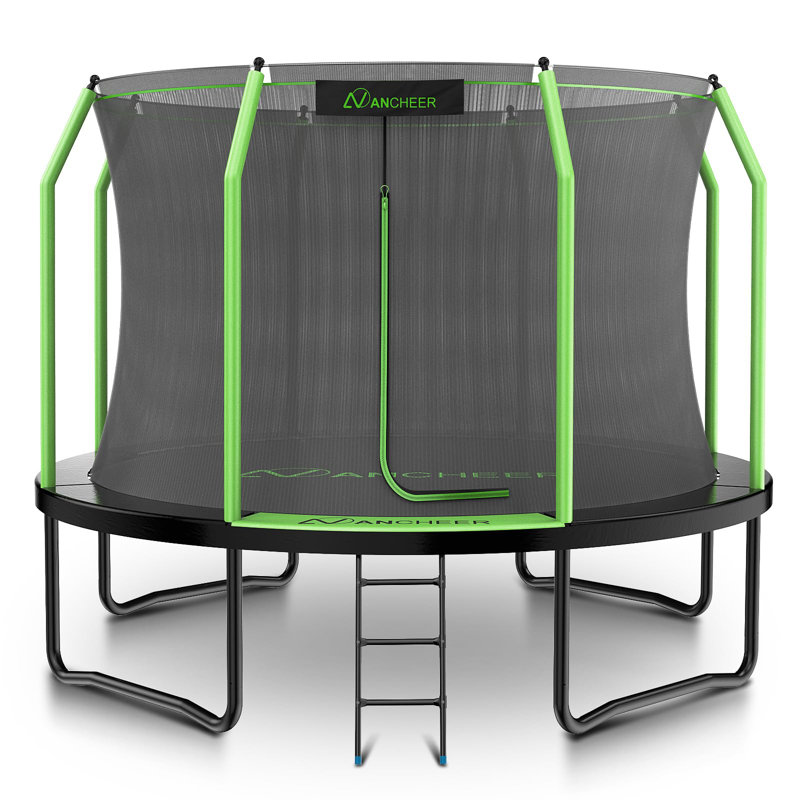 Trampoline de jardin rond de 12 pi avec enceinte sécuritaire Homdox