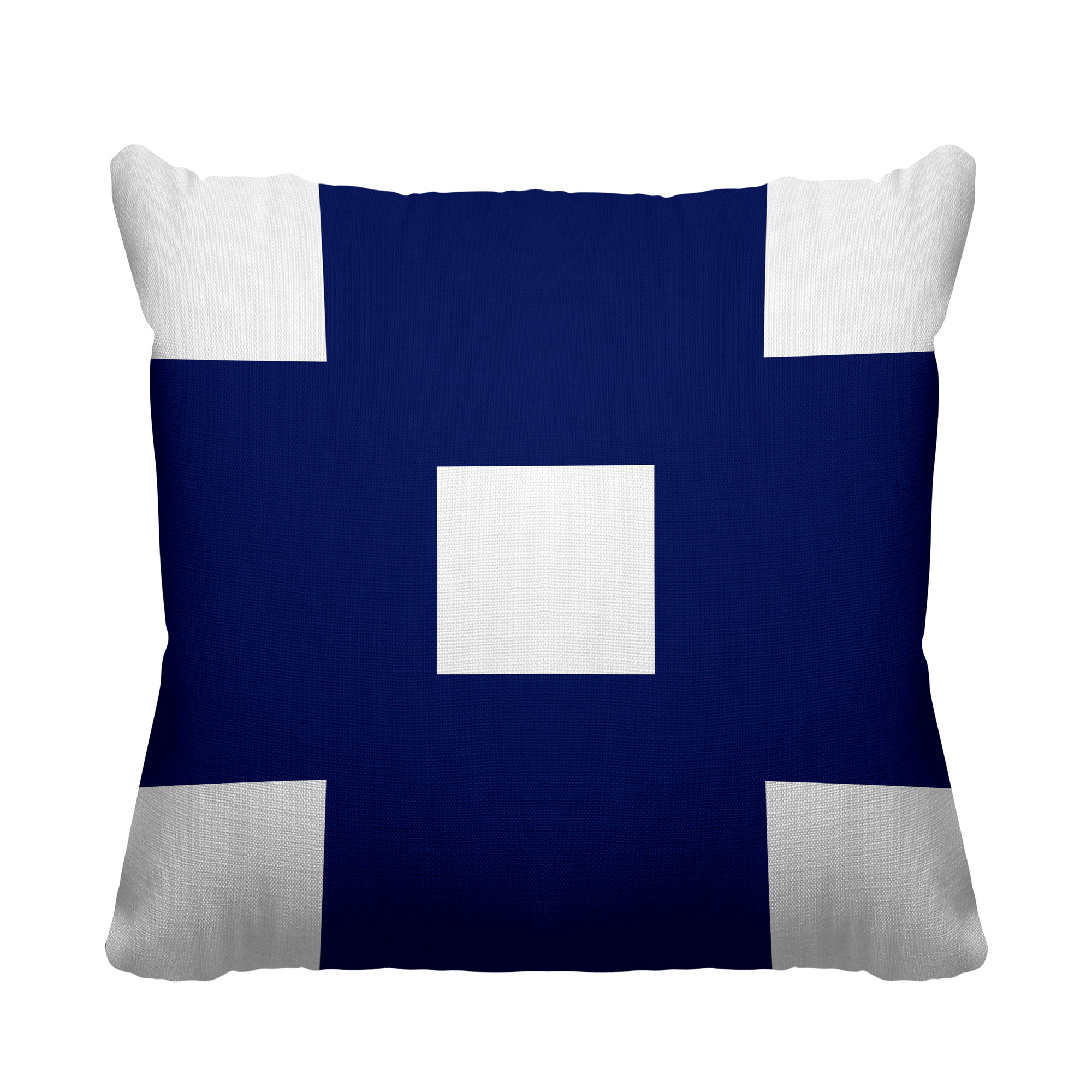Luella Geometric Indoor/Outdoor Throw Pillow, 20W" x 20H", Navy Blue