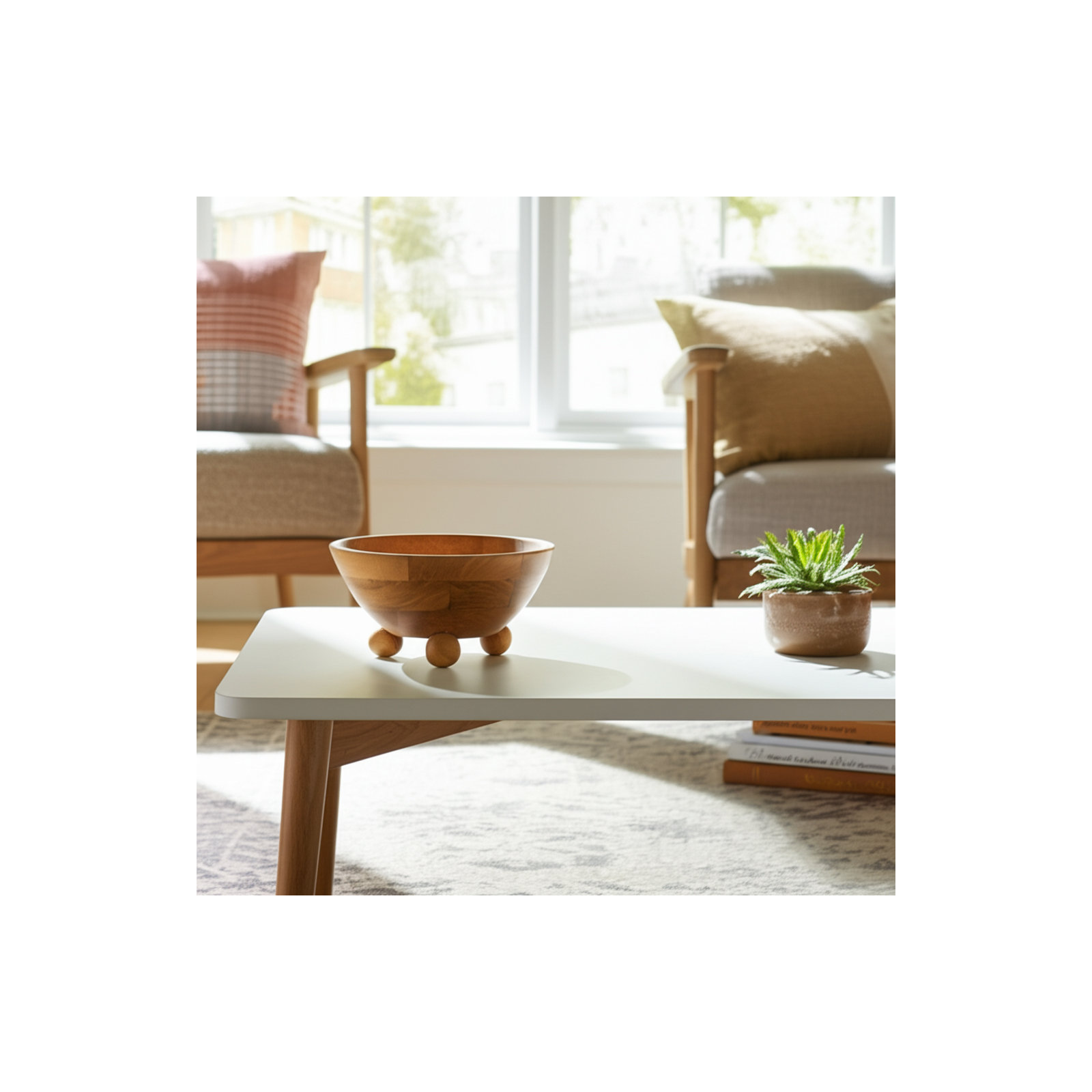12" Bowl With Ball Feet, Brown
