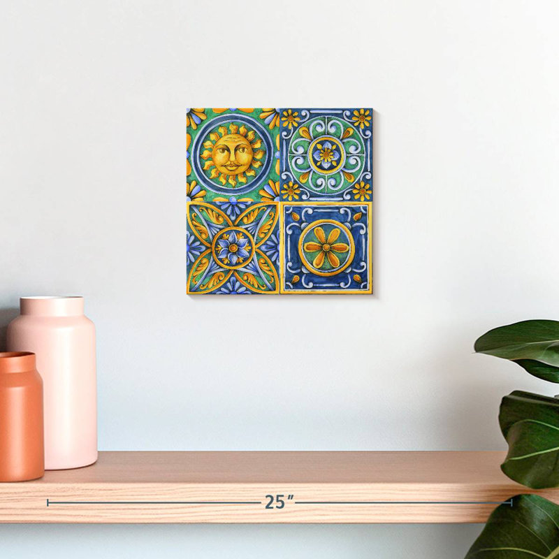 Carreaux à motif de fleurs Kerner, H 10 po x l 10 po