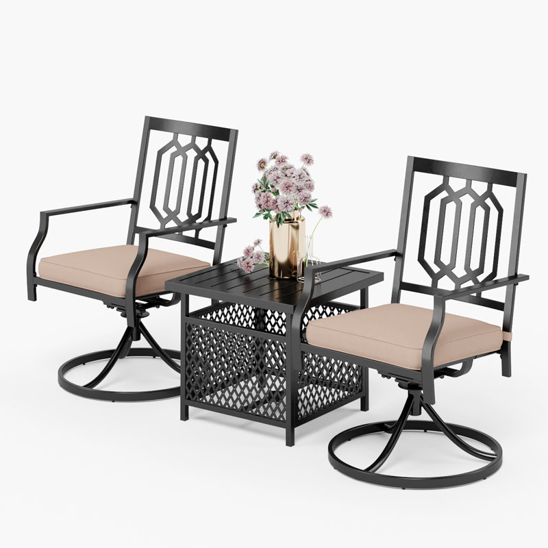 Alyah 2 - Person Patio Conversation Set with Cushions