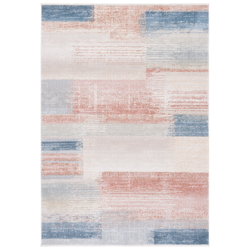Tapis abstrait lavable à la machine Macur, Rectangle 9 pi x 12 pi