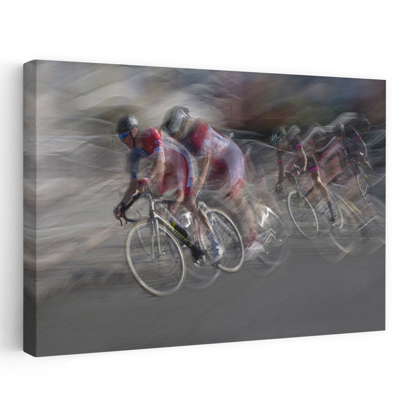 «Dynamic Cycling Motion», impression murale contemporaine, 32" H x 48" W
