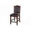 Chaise de salle à manger en similicuir brun foncé