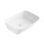 Lavabo de comptoir rectangulaire à rebord en céramique à rebord souple 6,22 po H Twowa Home, résistant aux taches, aux égratignures, aux fuites, Art Basin