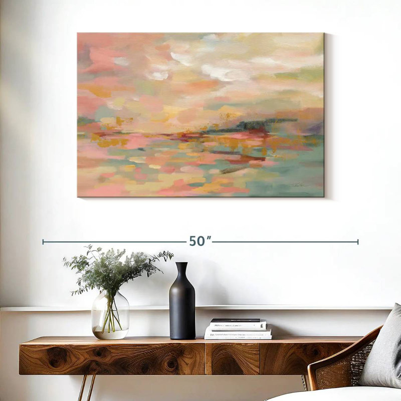 Avery Pink Waves, 26" H x 39" W