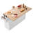 60in Kitchen Island Cart Rolling Storage Cabinet Table with Drawer Drop Leaf