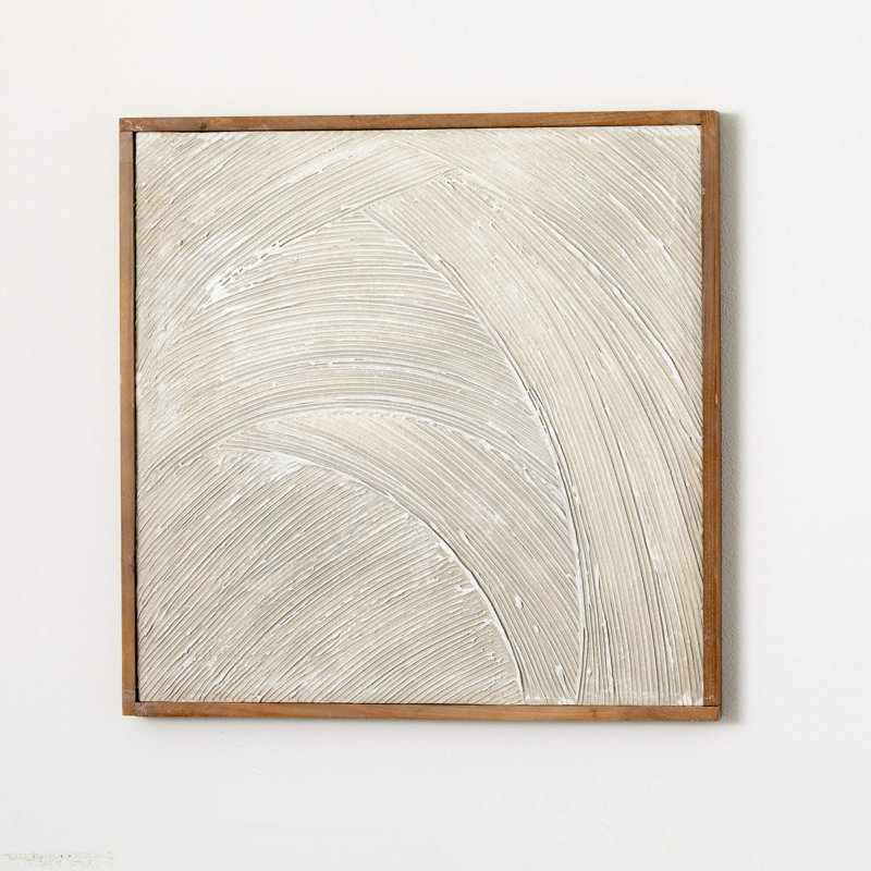 Décoration murale texturée 24,75 po, bois