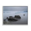 «Foggy Sea Landscape» encadré sur bois par Kim Curationa, impression