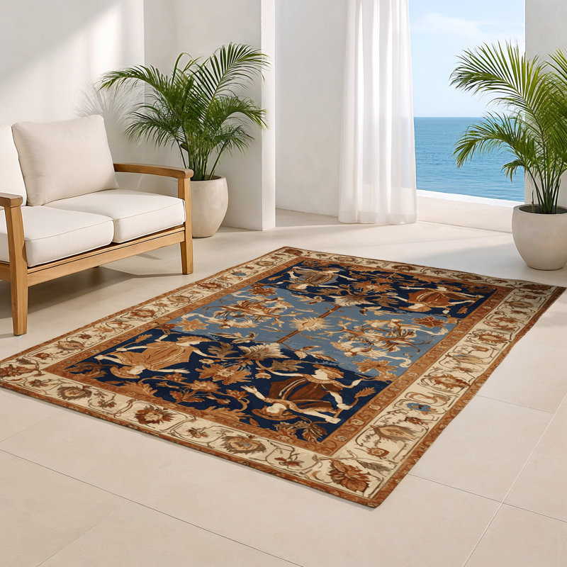 Tapis d'intérieur et d'extérieur brun français, Rectangulaire 2 pi x 3 pi