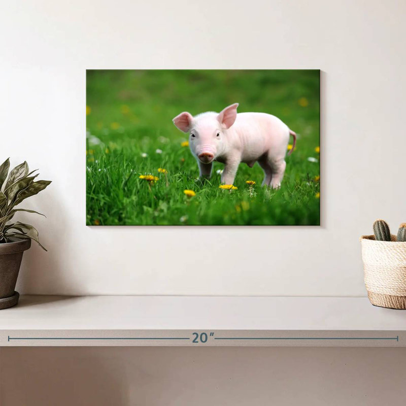 Brampt Spring Grass Pig, 8" H x 12" W