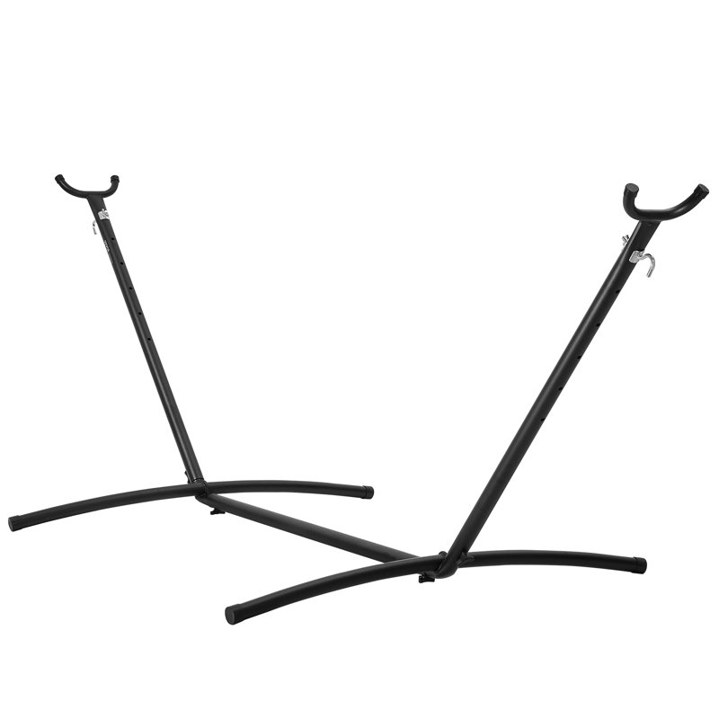 Ebern Designs Steel Hammock Stand 450 lbs Hammock Frame Fits 10-13 ft Hammocks Portable, 100cm H x 300cm W x 120cm D