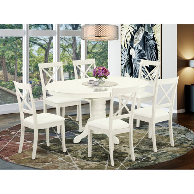 Extendable Rubberwood Solid Wood Dining Set