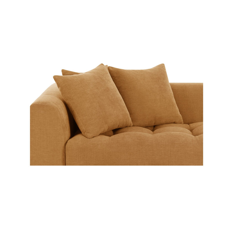 Davie Lounge Modular Sectional Olive, Yellow Polyester, 30.7" H x 104" W x 87" D