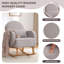 Upholstered Teddy Rocking Chair With Ottoman-1783857054