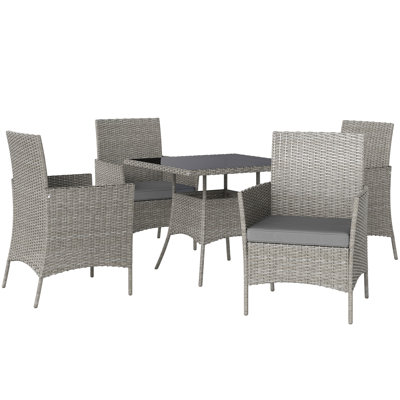 Square 5 - Piece 4 - People 80Cm L Outdoor Table Set