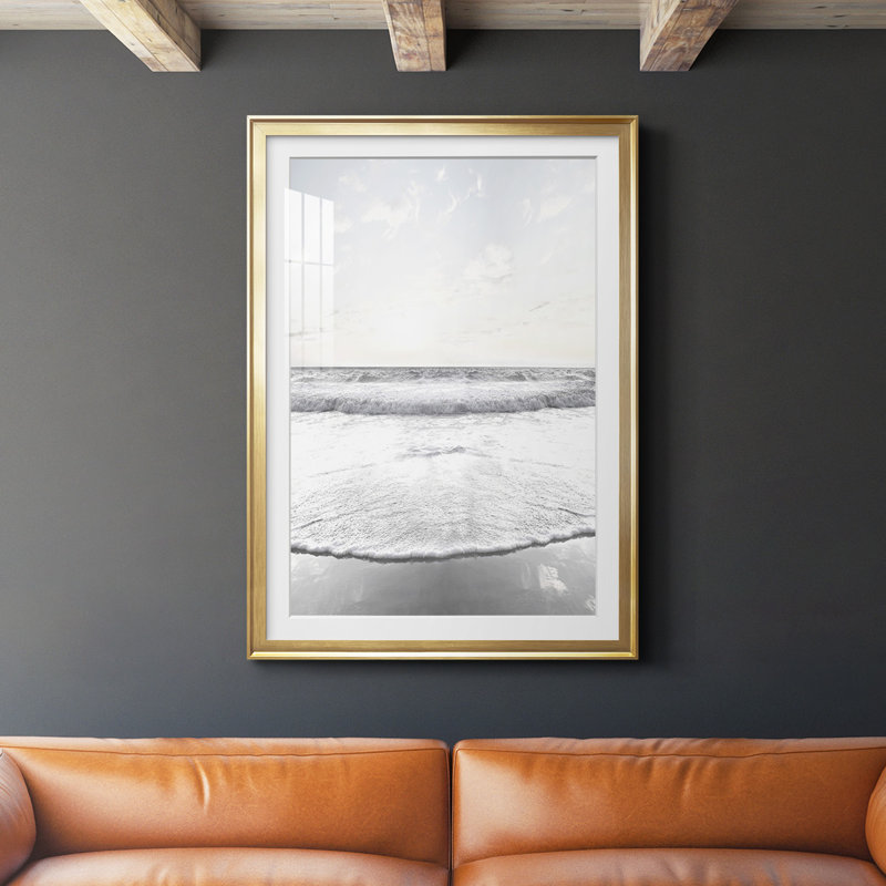 Serene Shore, reproduction encadrée de qualité supérieure, Or, H 42,5 po x l 30,5 po x P 1 po