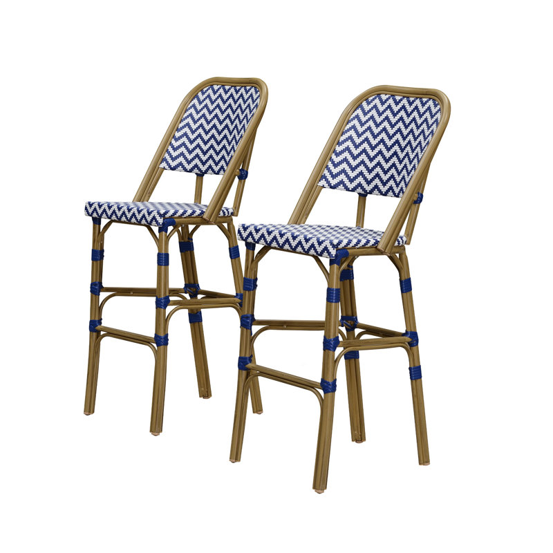 Tabouret de bar 46,46 po Forshee, Bleu foncé