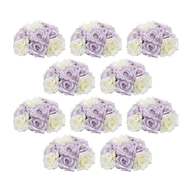 10 boules de fleurs artificielles 10PCS, Bouquet de boules de fleurs artificielles pour des décorations de table