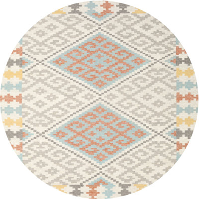 Tapis contemporain rouge / jaune / gris