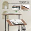 Bureau debout mobile Giantex, bureau assis-debout à hauteur réglable, bureau d'ordinateur portable portatif, poste de travail d'ordinateur à 2 niveaux pour le bureau personnel-86153608