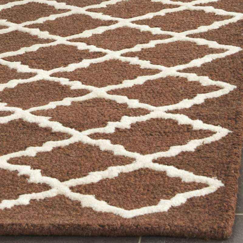 Cannen Hand Tufted Wool Geometric Rug, Rectangle 2' x 3'