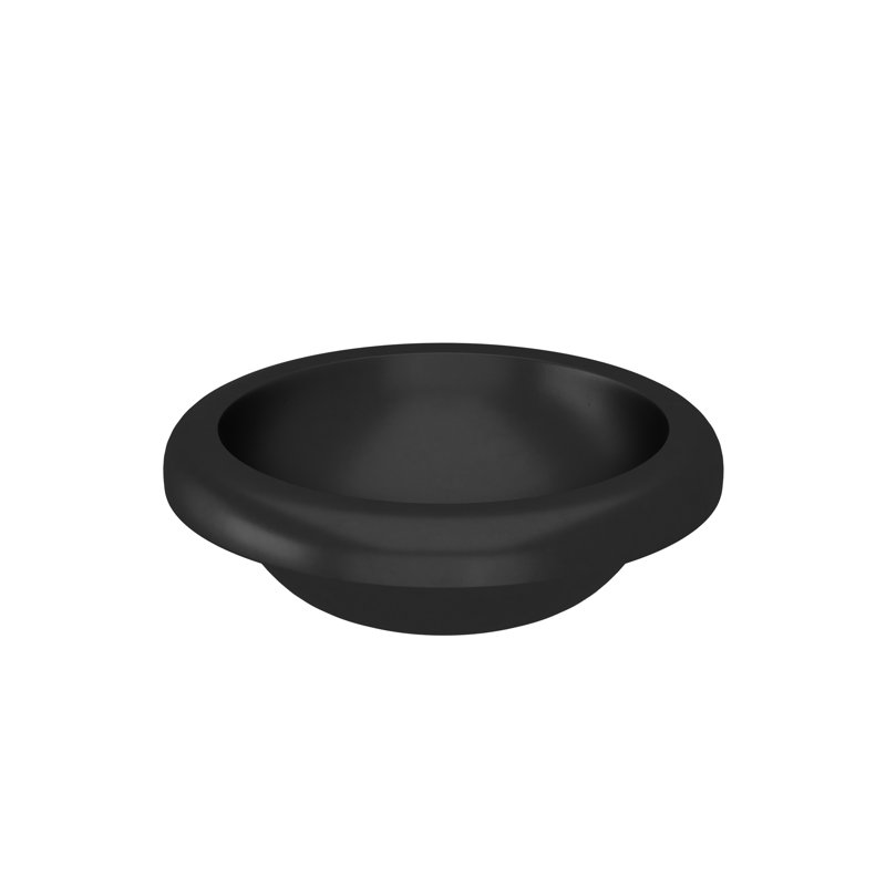Cuyama Slate Stone Handmade Oval Drop-In Bathroom Sink, Charcoal