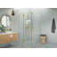 Halo 42 in. x 45 in. x 78 in. 90-degree Fully Frameless Glass Hinged Shower Enclosure-718264906