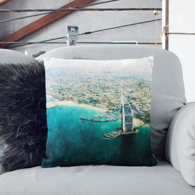 Square Throw Cushion, 40cm H x 40cm W x 15cm D