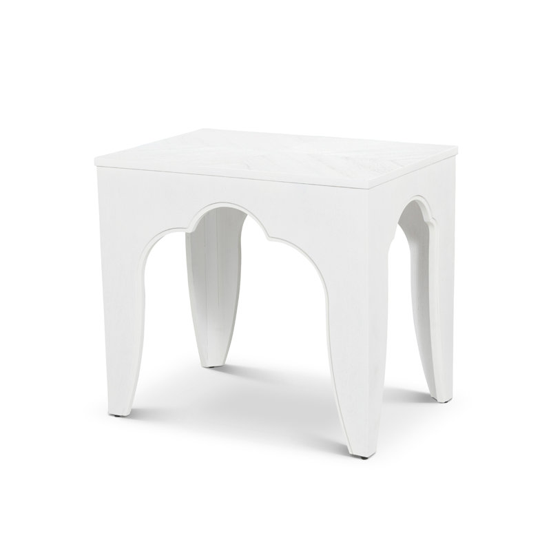 Island Manor End Table, White
