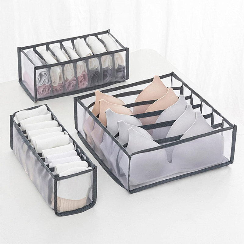Ensemble de rangement H 4,7 po x l 12,6 po x P 4,7 po Keyunta, Gris
