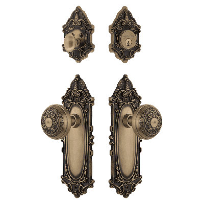 Nostalgic Warehouse Victorian Entry Set with Egg & Dart Knob