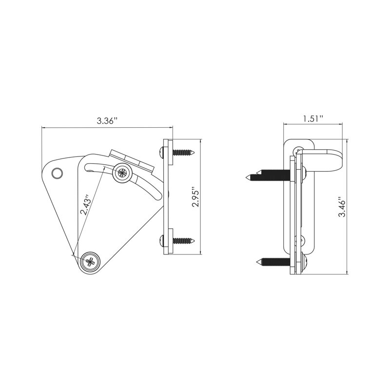 Barn Door Hardware Kit, Stainless Steel