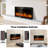 Ultra-Thin Recessed and Wall Mounted Electric Fireplace - HD 3D Flame with Remote, 750/1500W-67941665