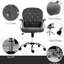 Chaise de bureau en molleton gris foncé, bouton à hauteur réglable ergonomique et mouvement pivotant pour une productivité accrue