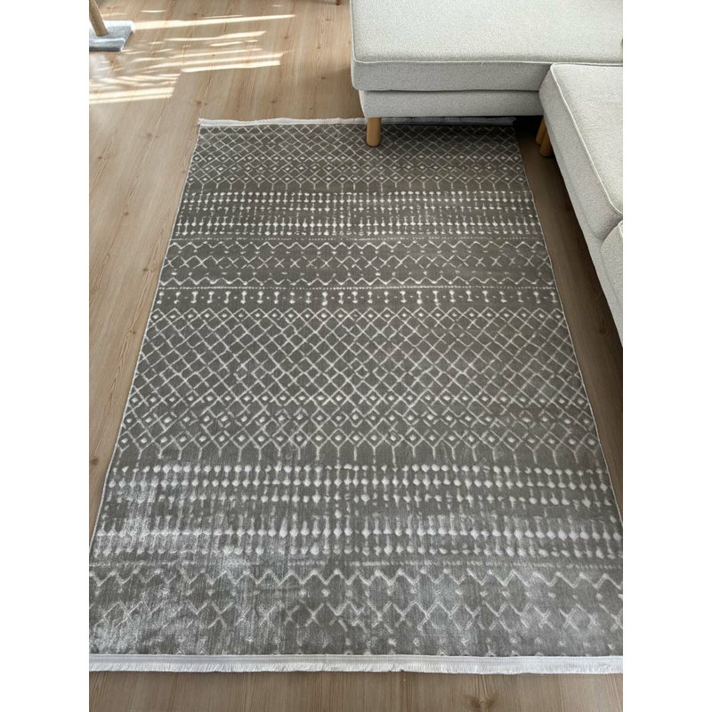 Tapis en coton Tilina avec envers antidérapant, Rectangle 3 pi 11 po x 8 pi 10 po