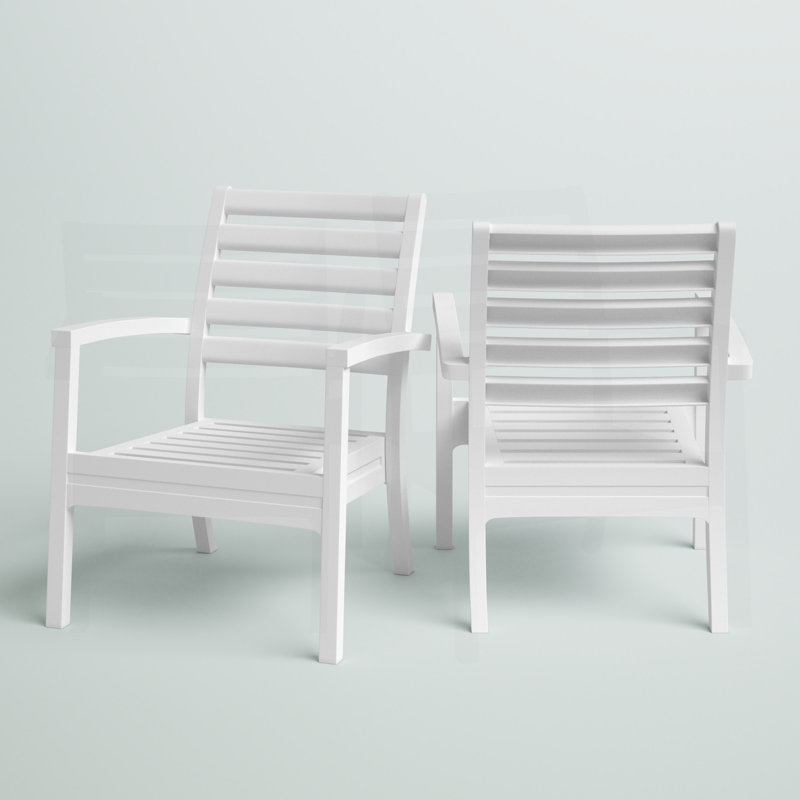 Quadis Upholstered Club Chair, White, Canvas Black Sunbrella® Canvas