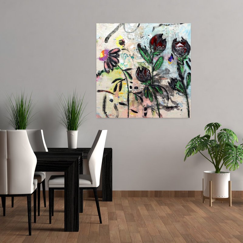 Art contemporain, art contemporain abstrait, H 36 po x l 36 po