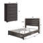 Ensemble de chambre à coucher, lit plateforme et commode 5 tiroirs Farmhouse-1182189425-1182189423