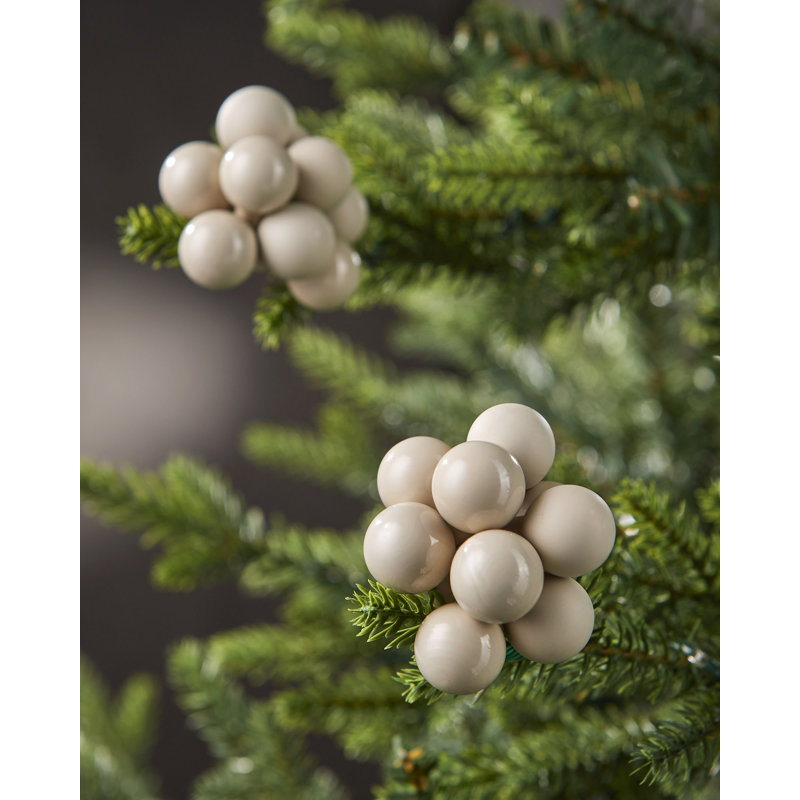 14.7cm Solid Colour Glass Bauble, Latte