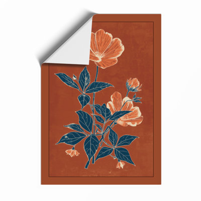 Peachy Bloom Study Botanical - Framed Print