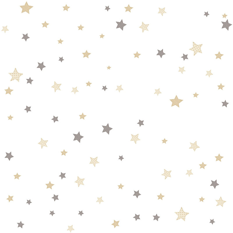 Little Explorers 2 Stars Wallpaper Roll, Silver
