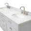 Meuble-lavabo double 72 po avec comptoir en marbre blanc de Carrare Aberdeenshire-85363944
