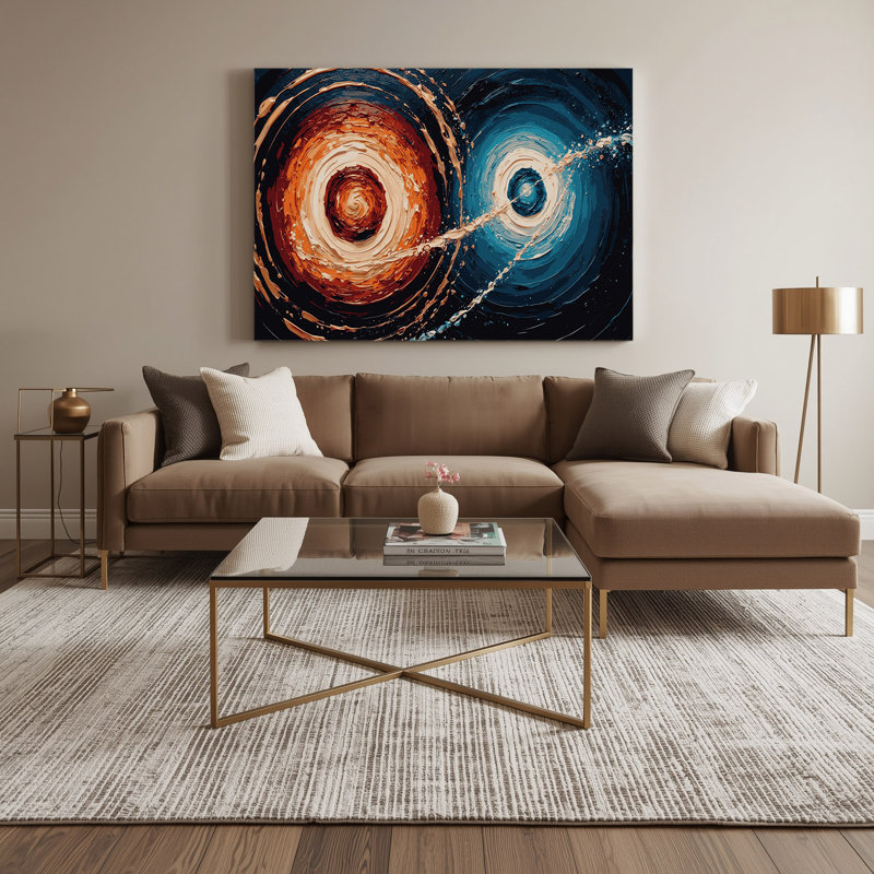 Art sur toile gris, H 11 po x l 14 po