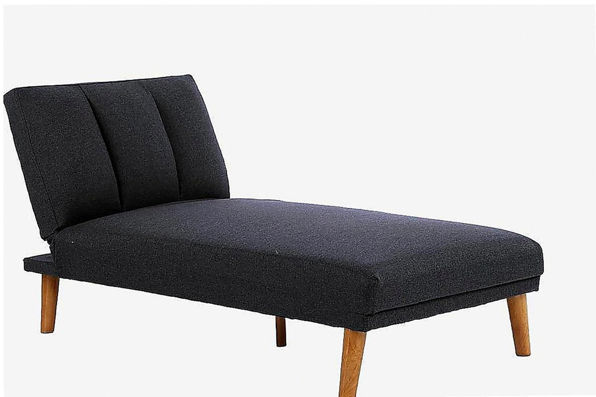 Latitude Run® Black Polyfiber Adjustable Chaise Bed Living Room Solid ...