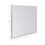 Décoration murale décorative sur toile géométrique pour décoration intérieure - reproduction d'art moderne encadrée ou impression murale pour le style de couloir et de vestibule - 40 po, blanc