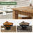 Solid Wood Dining Table For 6, 63 Inch Farmhouse Kitchen Table With  Fluting Details-175243751